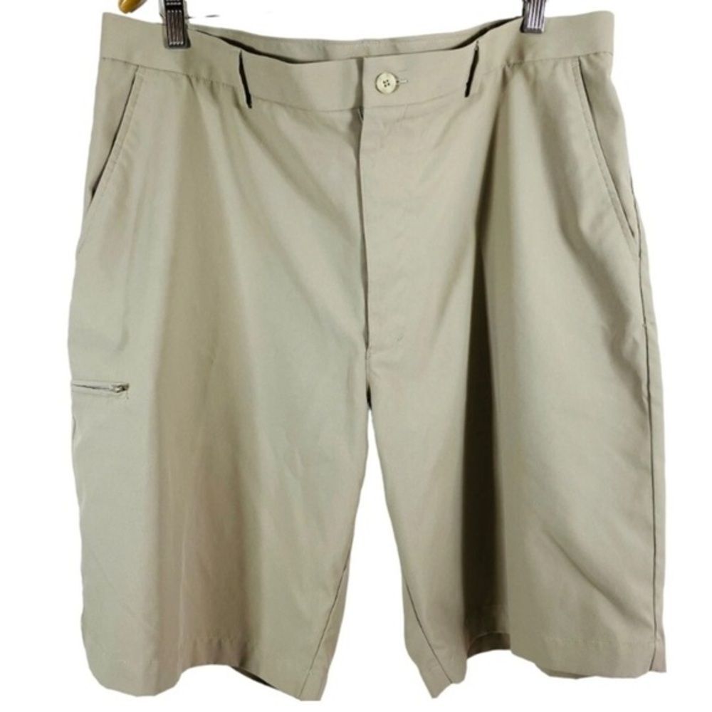 Grand Slam Performance Tan Golf Shorts 38 Moisture Wicking